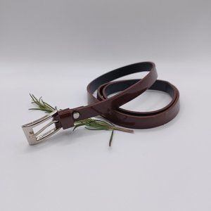 🍀3 for $15 - Burgundy Patent Faux Leather Belt